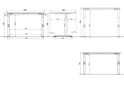 Bureau Galileo Grafiet 120 cm