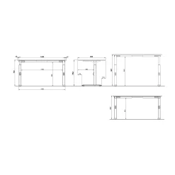 Bureau Galileo Kasjmier Zwart 140 cm
