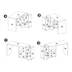 Bureau Texas Artisan Eiken Wit