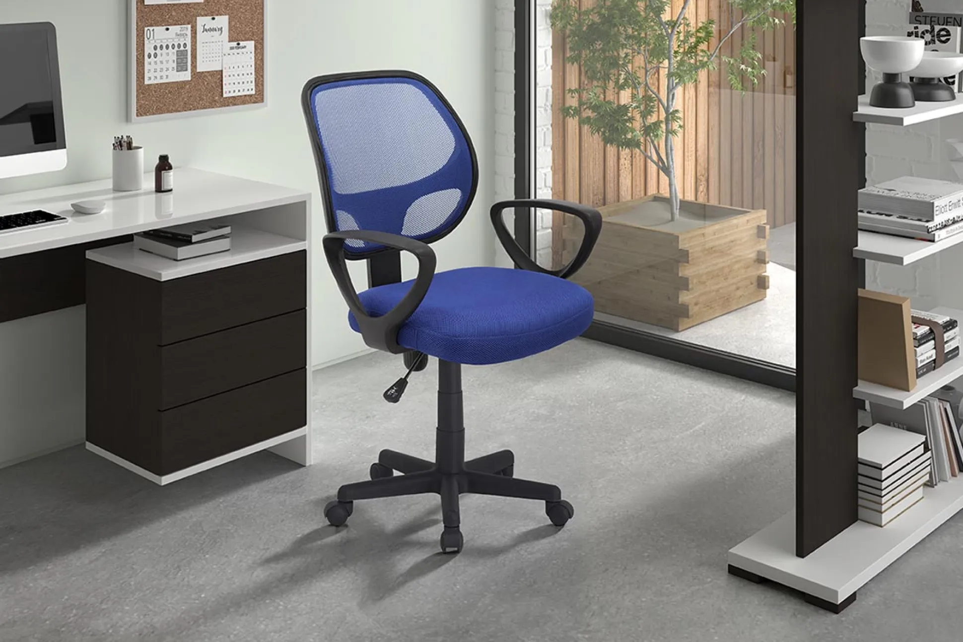 Bureaustoel Venice Blauw