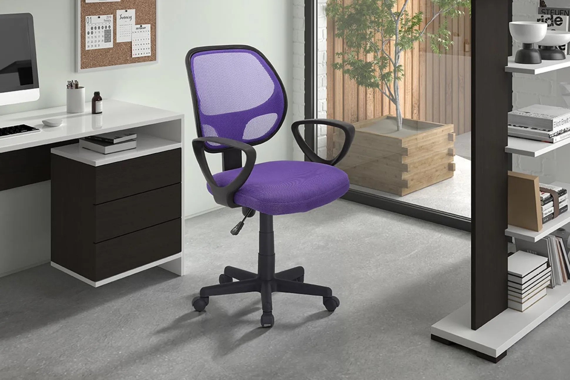 Bureaustoel Venice Paars