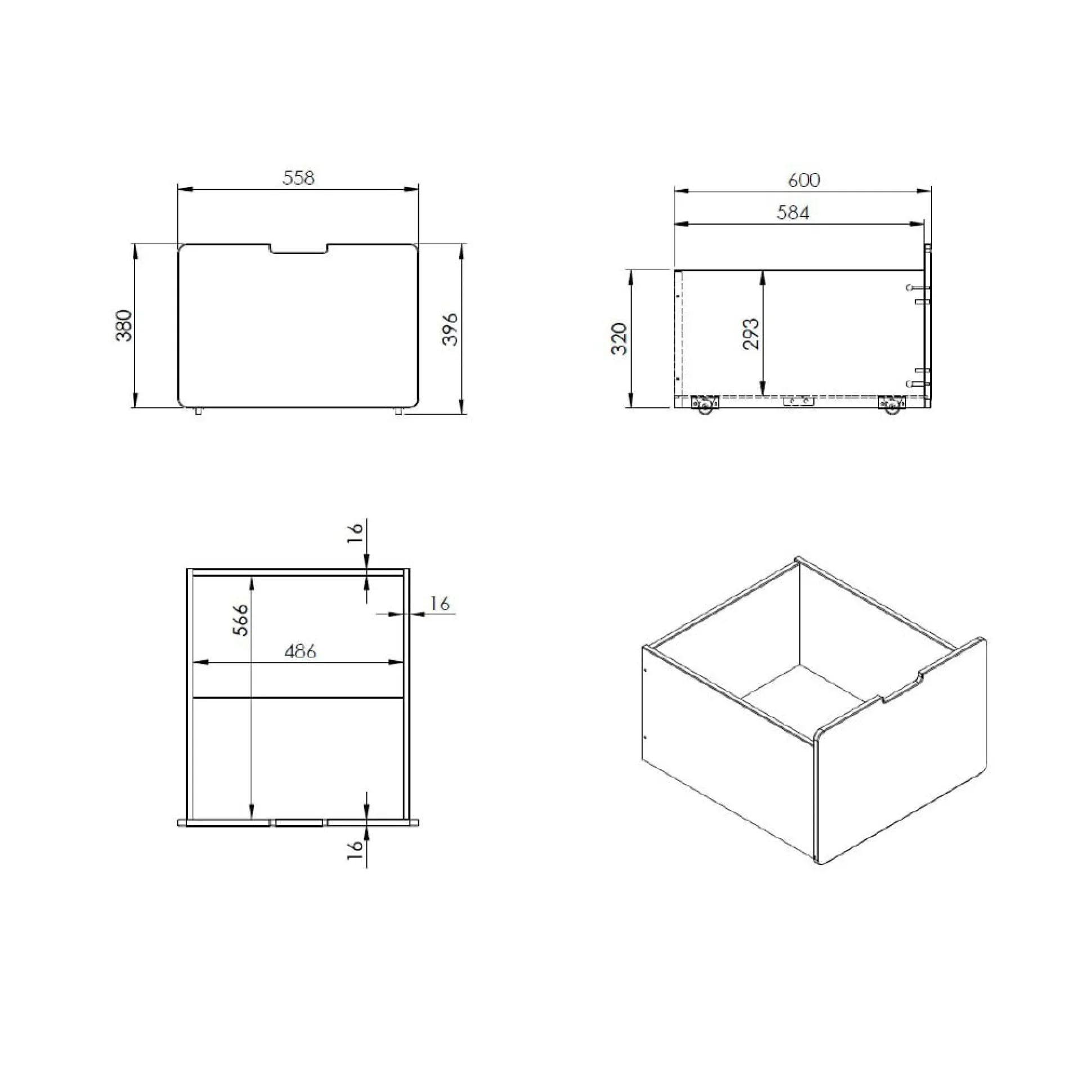 2-delige Ladenset Charlie Grijs