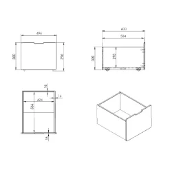 3-delige Ladenset Charlie Wit