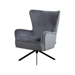 Draaifauteuil Nino Grijs Velours