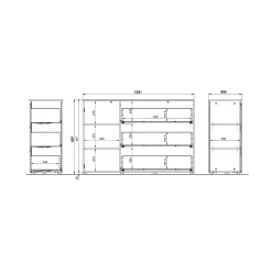 Dressoir Alec Grijs 135 cm