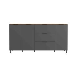 Dressoir Amalfi Grafiet-Eiken L