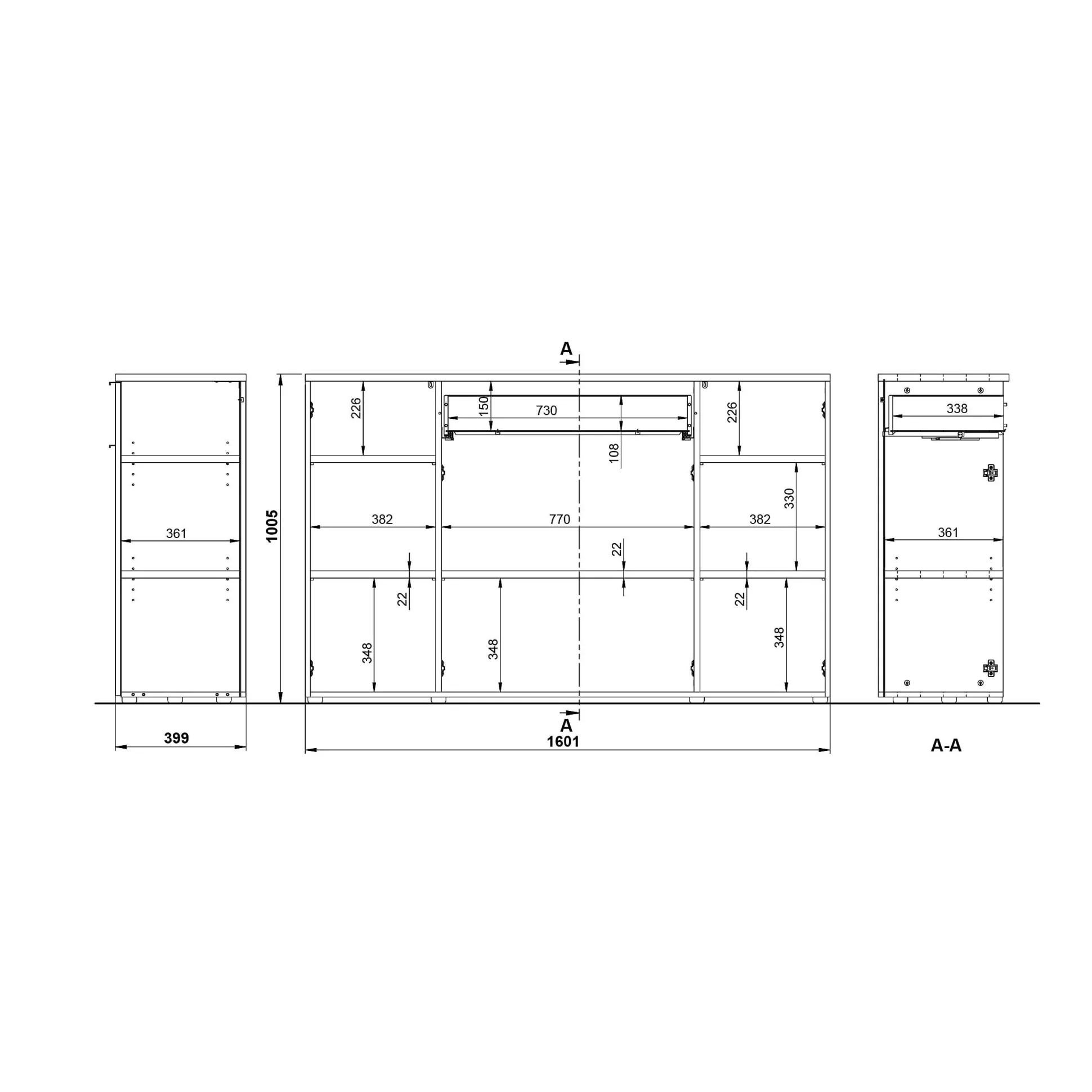 Dressoir Galileo Grafiet