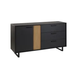 Dressoir Myron Zwart 164 cm