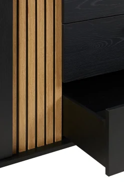 Dressoir Myron Zwart 164 cm