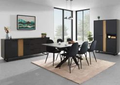 Dressoir Myron Zwart 164 cm