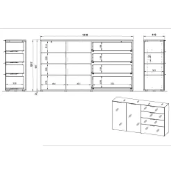 Dressoir Sirmione Wit-Eiken Large