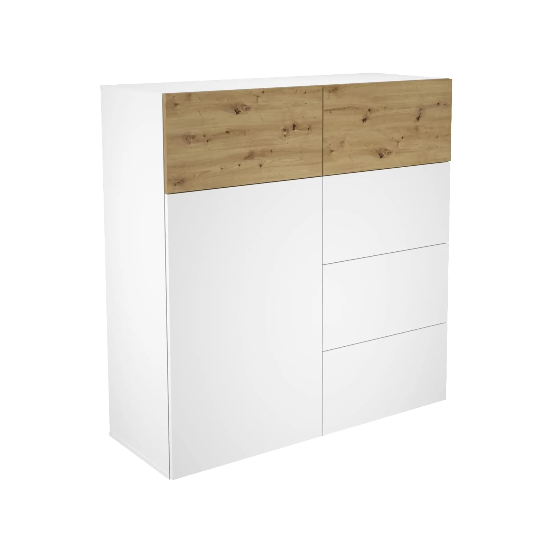 Dressoir Zeger Wit Artisan Eiken 109 CM