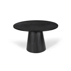 Eetkamertafel Florance Zwart Rond 130 cm