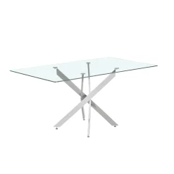 Eetkamertafel Martijn Glas 160 cm