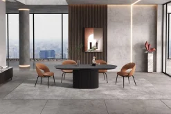 Eetkamertafel Odile Donkerbruin 180-220cm Ovaal