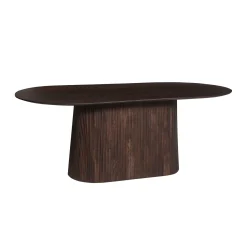 Eetkamertafel River Ovaal Donkerbruin 200 cm