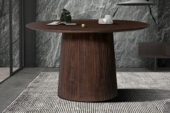 Eetkamertafel River Rond Donkerbruin 130 cm