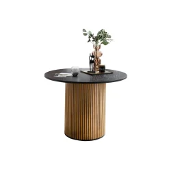 Eettafel Bowie Zwart Rond 100cm