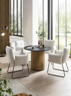 Eettafel Bowie Zwart Rond 120cm