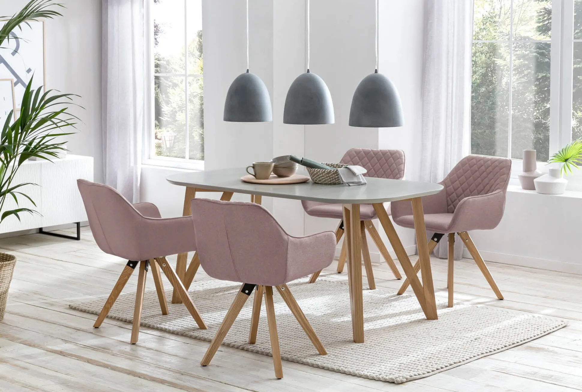 Eettafel Nikolaj Grijs 140 cm