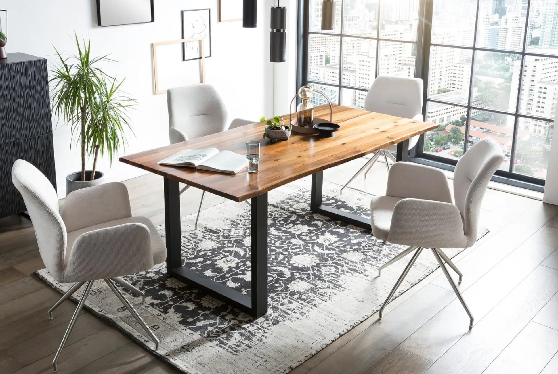 Eettafel Sven Acaciahout 120 cm