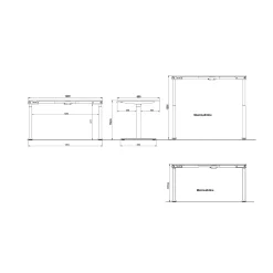 Elektrisch zit-sta Bureau Galileo Kasjmier Wit 140 cm