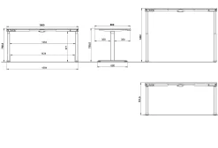 Elektrisch zit-sta Bureau Galileo Grafiet 160 cm