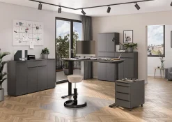 Elektrisch zit-sta Bureau Galileo Grafiet 120 cm