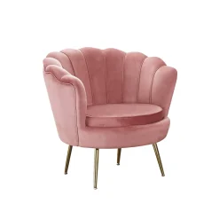 Fauteuil Chanelle Velvet Roze 136 cm