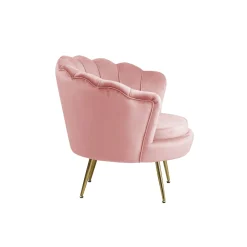 Fauteuil Chanelle Velvet Roze 136 cm