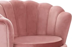 Fauteuil Chanelle Velvet Roze 136 cm