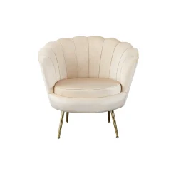 Fauteuil Chanelle Velvet Beige 136 cm