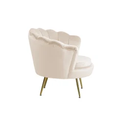 Fauteuil Chanelle Velvet Beige 136 cm