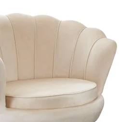 Fauteuil Chanelle Velvet Beige 136 cm
