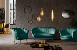 Fauteuil Chanelle Velvet Groen 136 cm