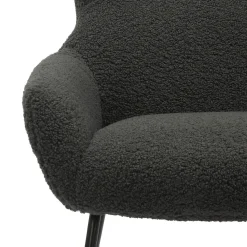 Fauteuil en poef Kaya Antraciet
