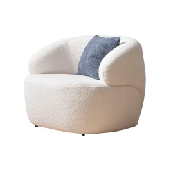 Fauteuil Pien Wit Bouclé