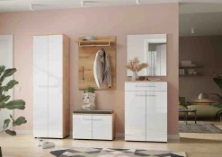 Garderobekast Elvas Eiken Wit