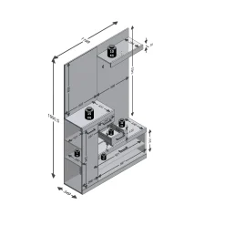 Garderobekast Hermes Beton