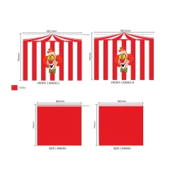 Gordijn Charlie Circus