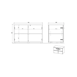 Halbank Elvas Eiken Wit