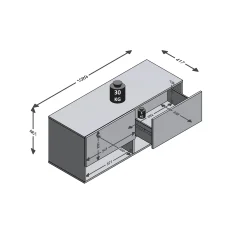 Halbank Zeger Wit Artisan Eiken