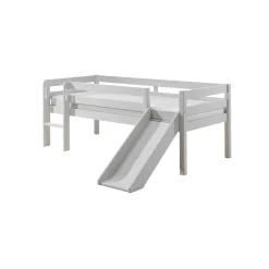 Halfhoogslaper Charlie Wit Grenen 90×200 cm – Met ladder en glijbaan