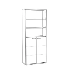 Halfopen kantoorkast Roland Vintage