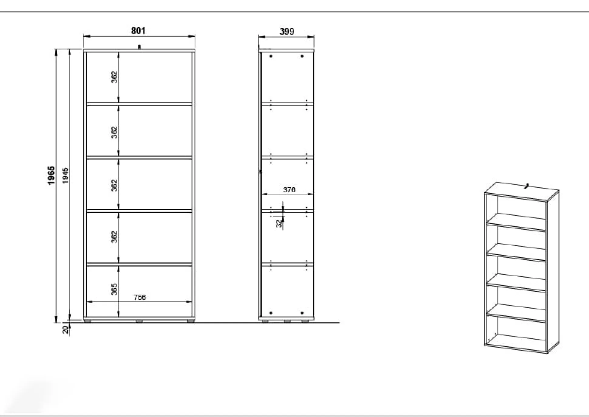 Hoge brede kantoorkast Ergonoma Lichtgrijs