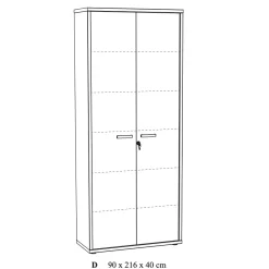 Hoge dichte kantoorkast Spinoza