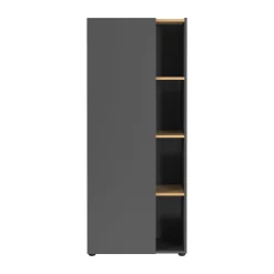 Hoge kantoorkast Orlando Grafiet 145 cm