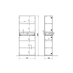 Hoge opbergkast Galileo Wit