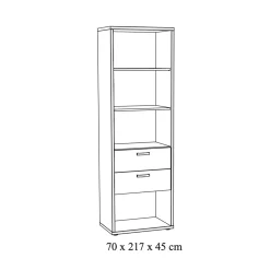 Hoge open kast Mekong Eiken