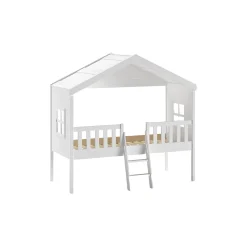 Huisbed Alix Wit 90×200 cm – Met ladder